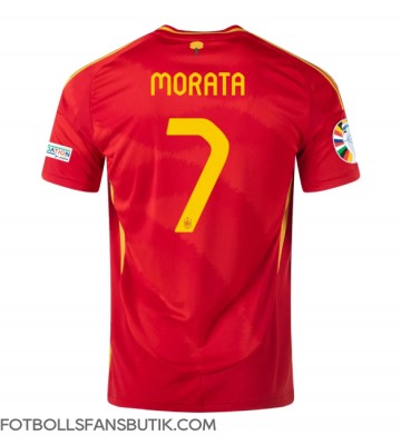 Spanien Alvaro Morata #7 Replika Hemmatröja EM 2024 Kortärmad